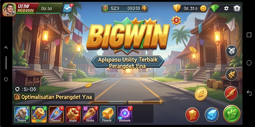Tampilan antarmuka utama BIGWIN menampilkan optimisasi perangkat yang efisien.
