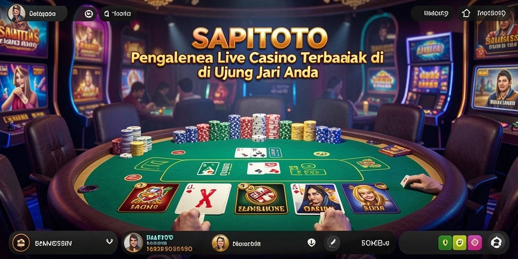Tampilan gameplay mendebarkan di aplikasi Live Casino SAPITOTO.