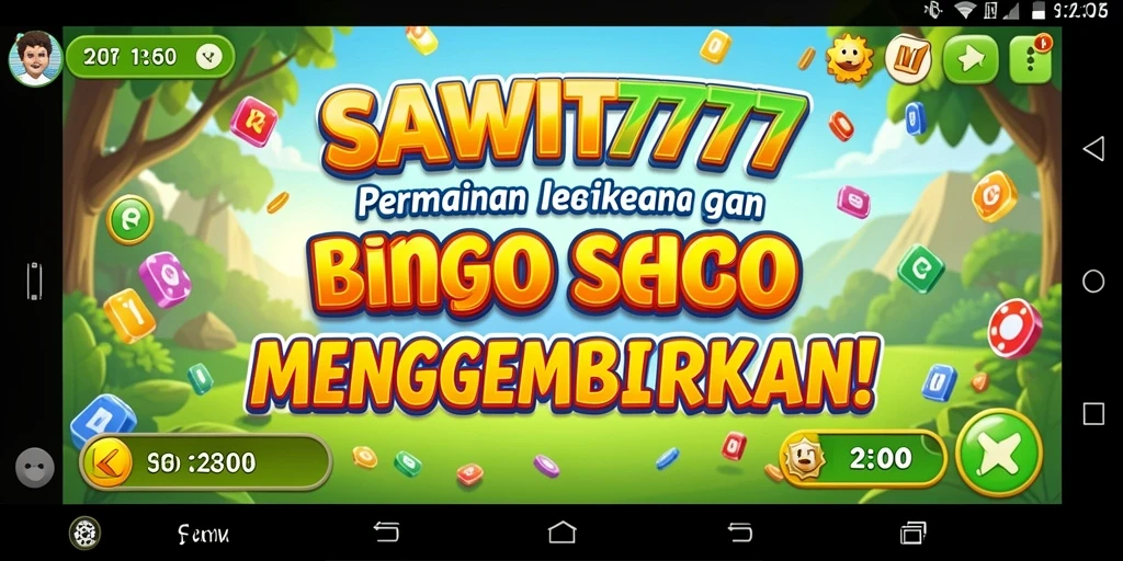 Tampilan menarik gameplay Bingo dalam SAWIT777.