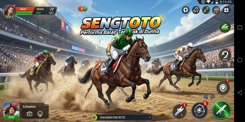 Tampilan gameplay balap mendebarkan di SENGTOTO.