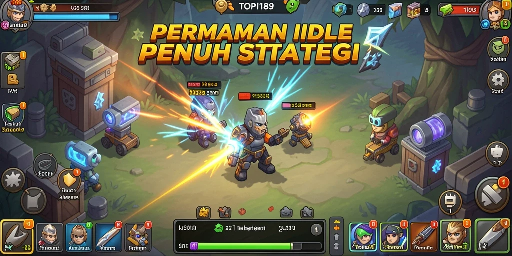 Tampilan menarik dari gameplay TOPI189 dalam suasana Idle.
